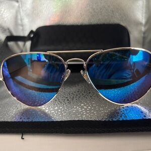 Westloop  Gold Aviator With Blue Mirrored Lens With Case (15)